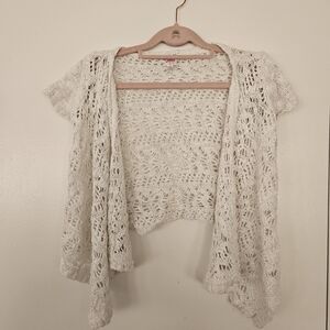 Elegant White Lace Women Sweater